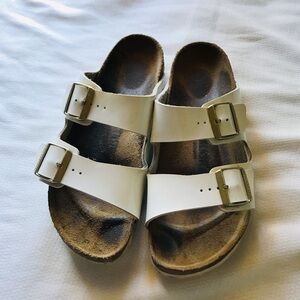 Birkenstock White Double Strap Sandals